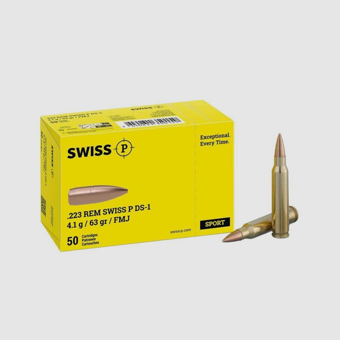 Swiss P DS-1 Nabojów karabinowych .223 Rem / 4,1g / 50 szt.