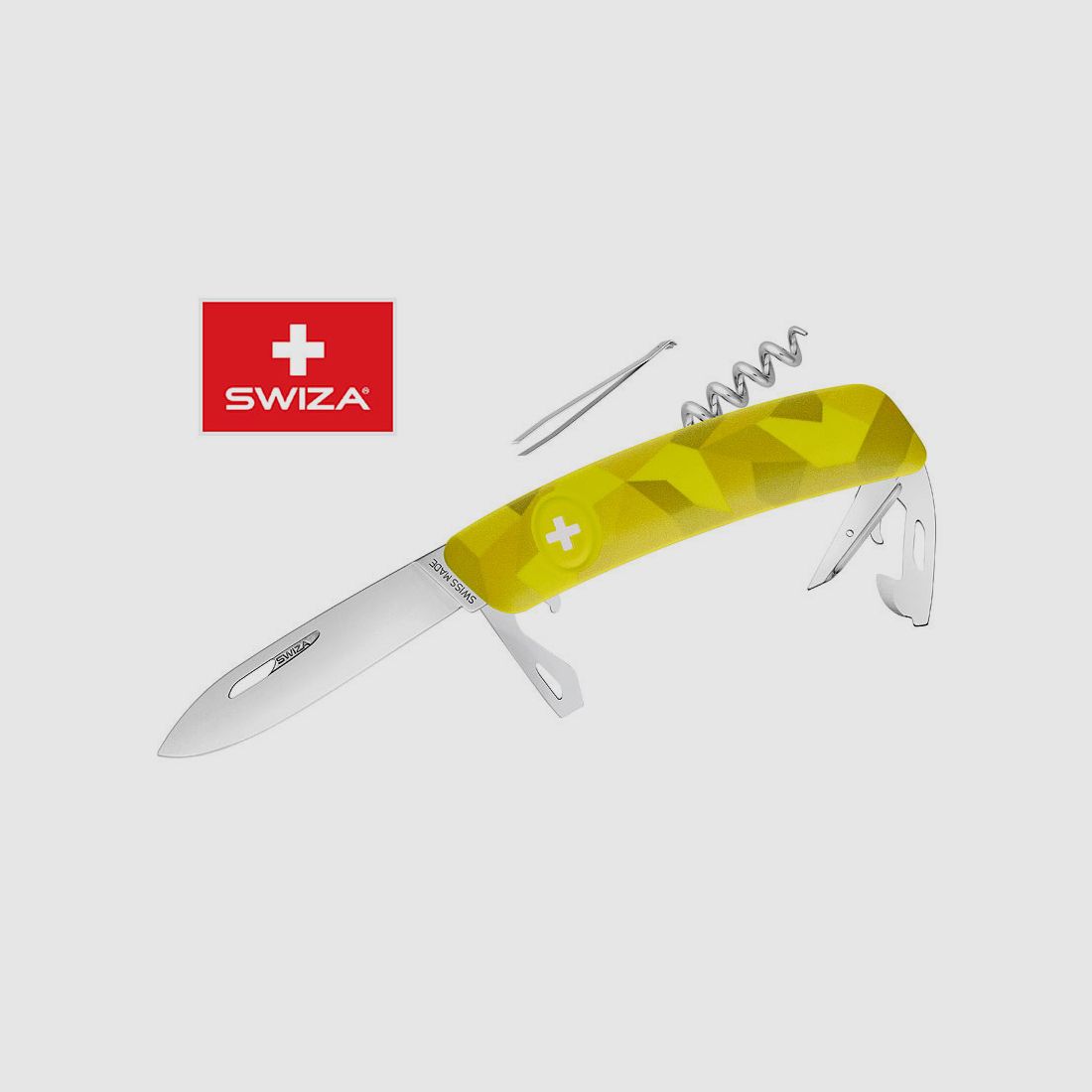 SWIZA Schweizer Messer FILIX D03 CAMO URBAN MOSS, Edelstahl 440, 11 Funktionen, Korkenzieher