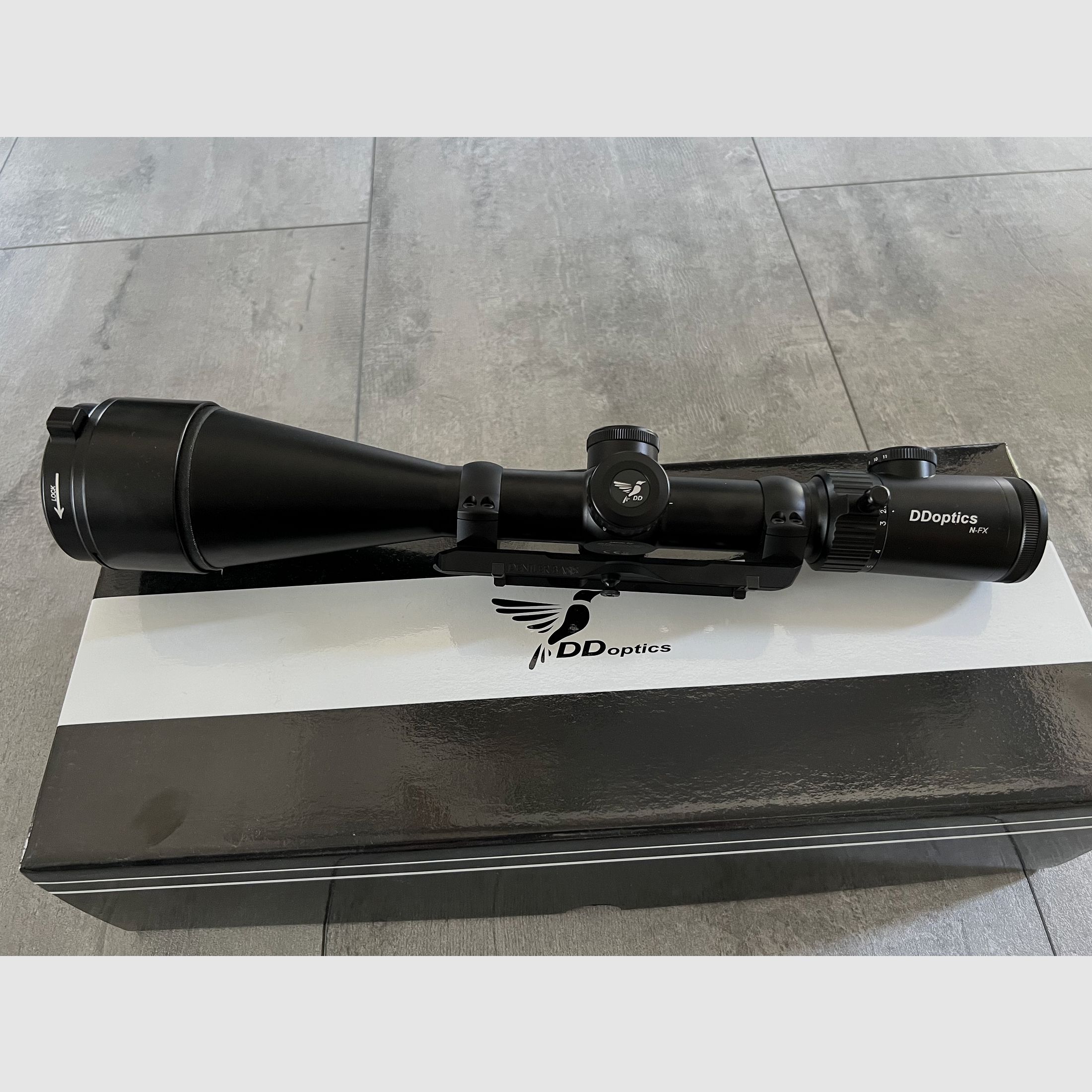Merkel Helix Speedster, DDoptics NFX V6 2,5-15x56, Burris Thermal Clip-On V2