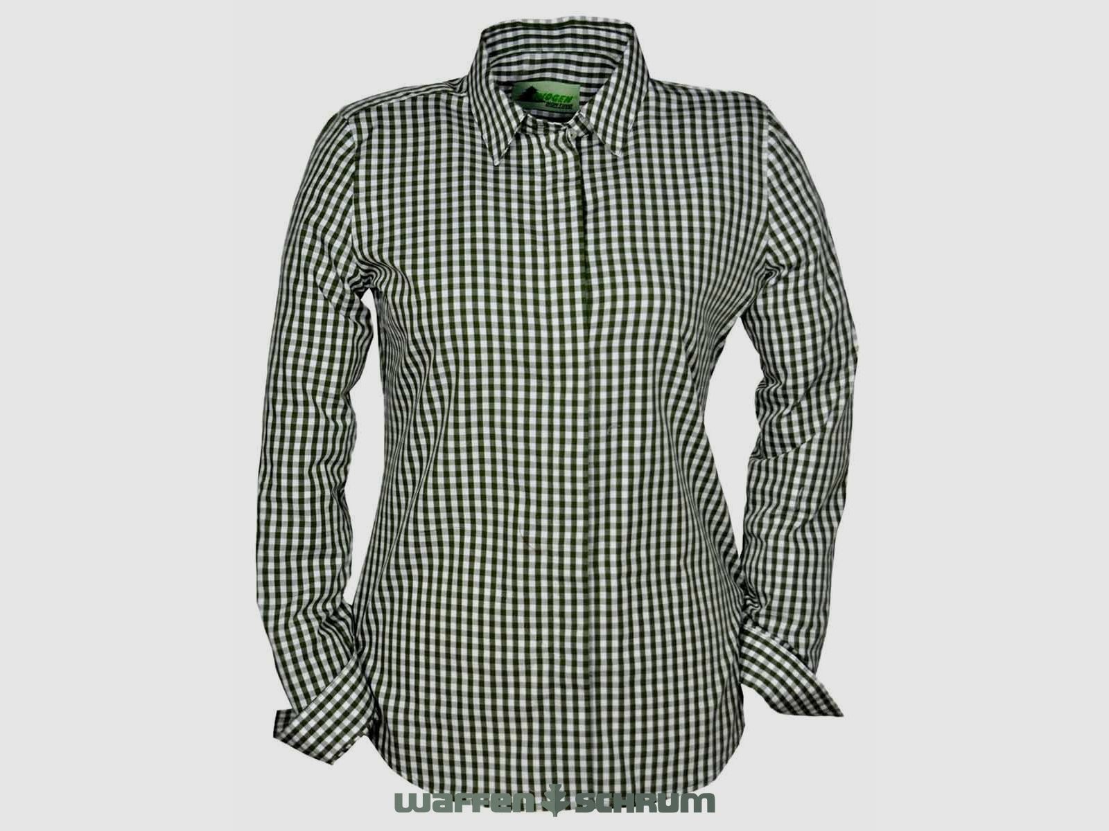 Skogen Bluse Outdoor Karo Oliv