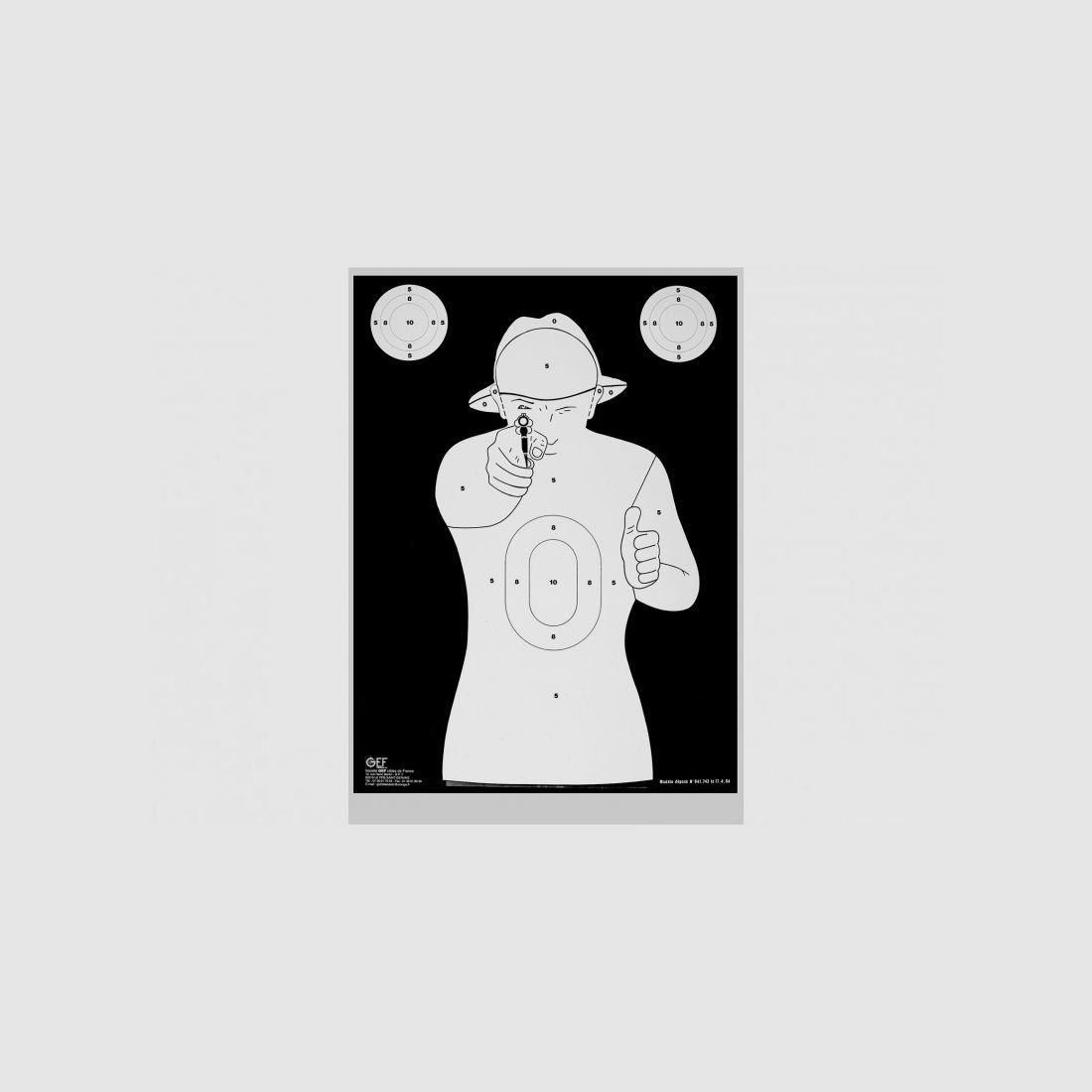 200 PAPIERZIELSCHEIBEN RSN2 SILHOUETTE WEISS