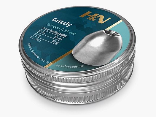 H&N 24044-02 Ciężka kula myśliwska Grizzly kaliber 9mm 5,3 grama