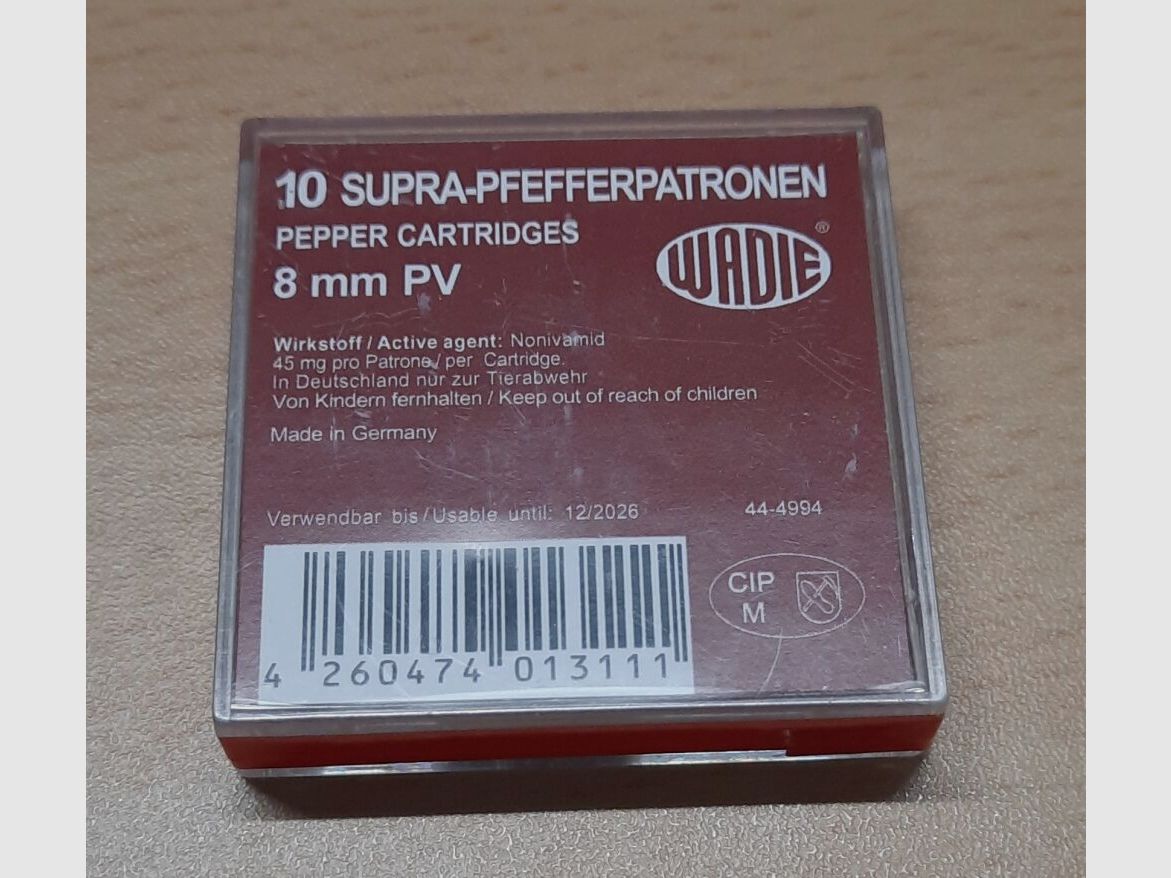 Wadie 8 mm PV Supra Pfefferpatronen