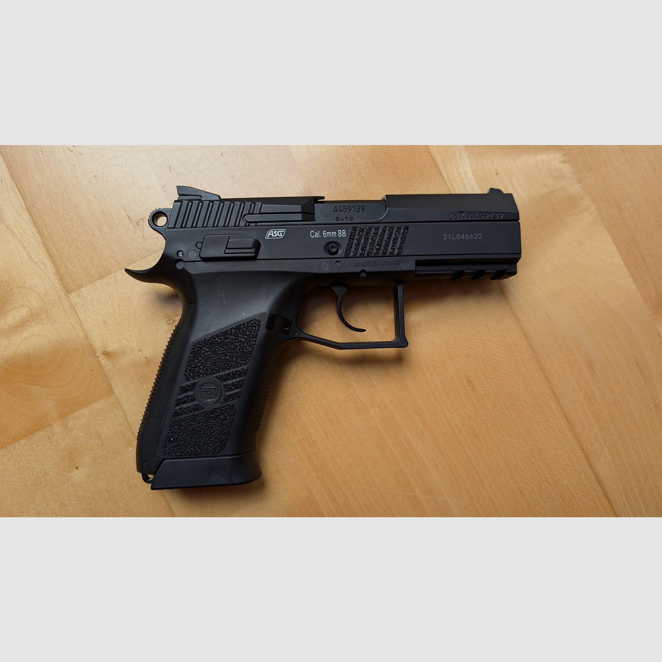 Airsoft Softair ASG CZ 75 P-07 Duty con deslizamiento de metal CO2 Blowback 6mm BB