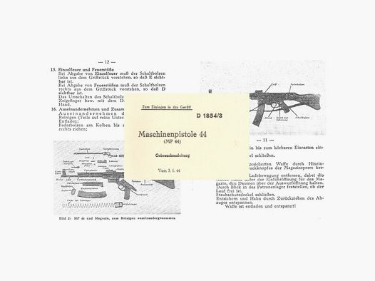 Nachdruck Bedienungsanleitung Sturmgewehr 44
