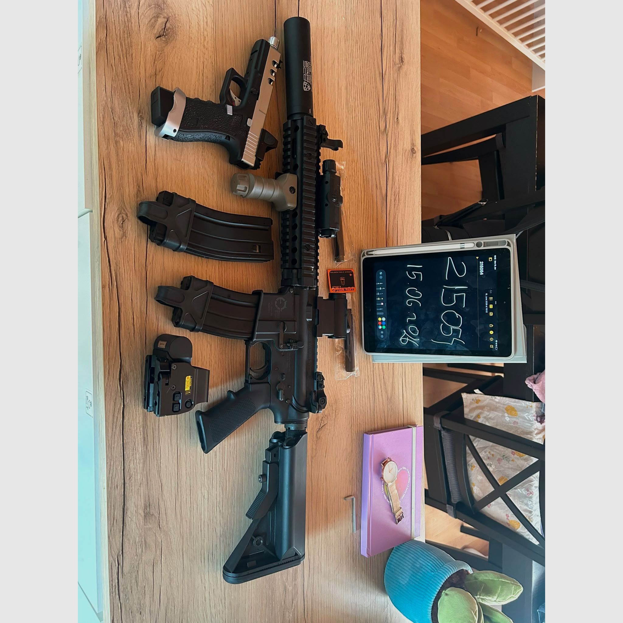 King Arms TWS MK18 MOD1 Lite Polymergehäuse Gas-Blow-Back 6mm BB nero