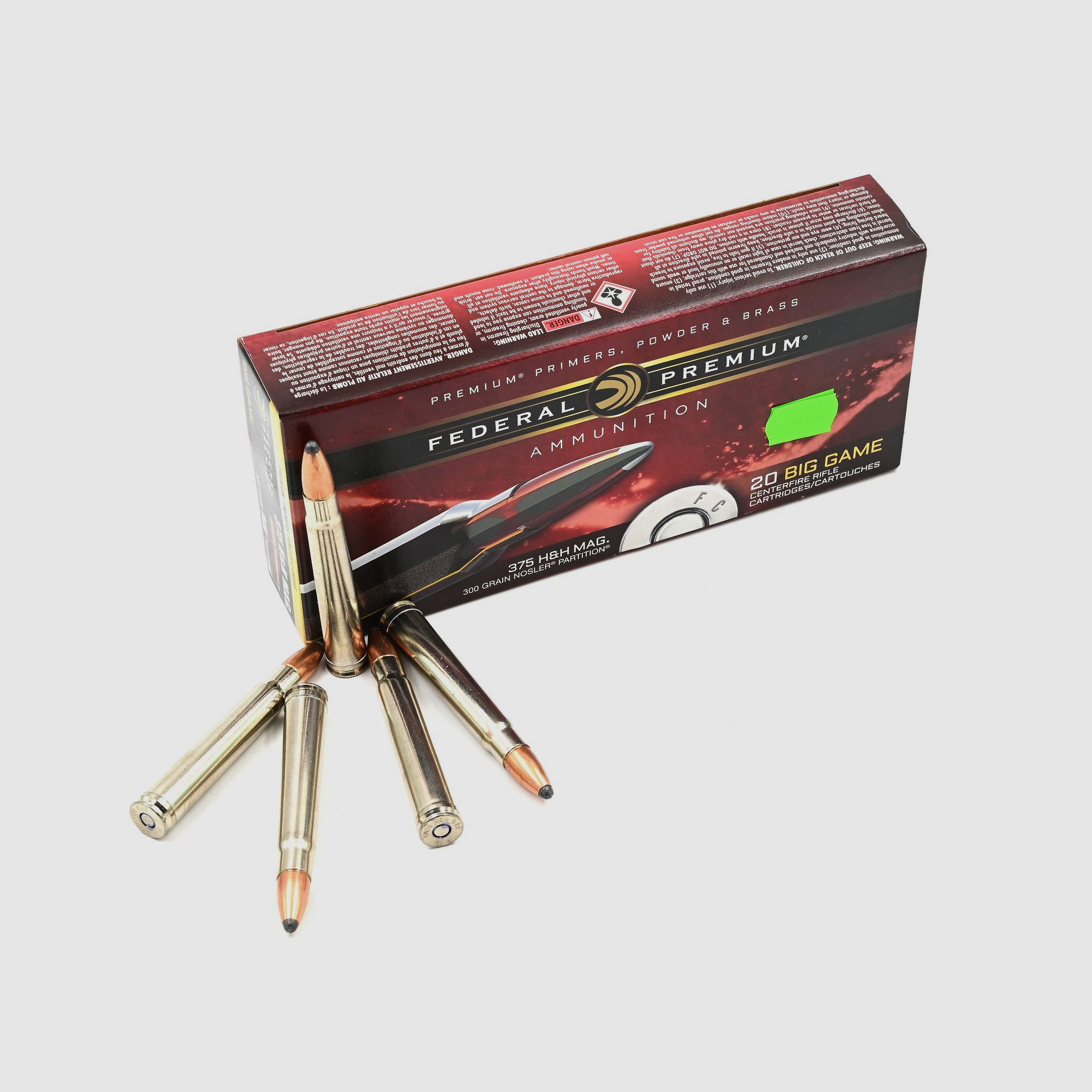 Federal Nosler Partition 375 H&H, Vital-Shok 300gr, 20 pcs.