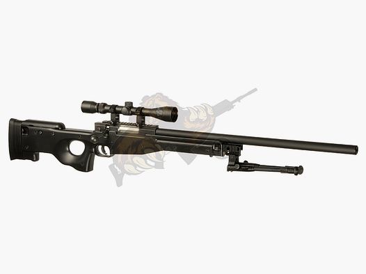 L96 Sniper Rifle Airsoft Set Upgraded Black - Well -F-