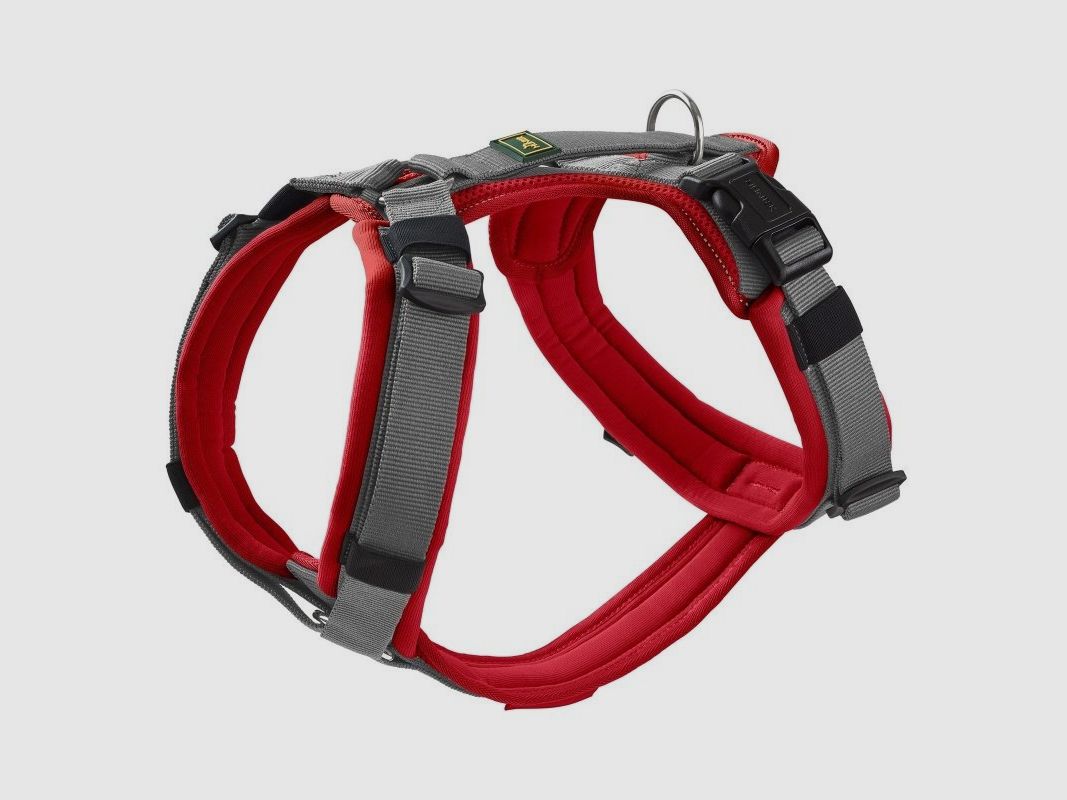 Hunter Geschirr Maldon Up Rot/Grau S-M