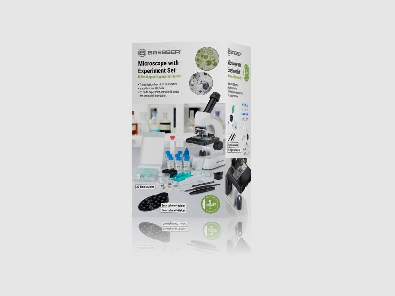 BRESSER JUNIOR 40-640x Mikroskop mit intelligentem Zubehörset und QR-Code für zusätzliche Informationen, Bild 11 von 15