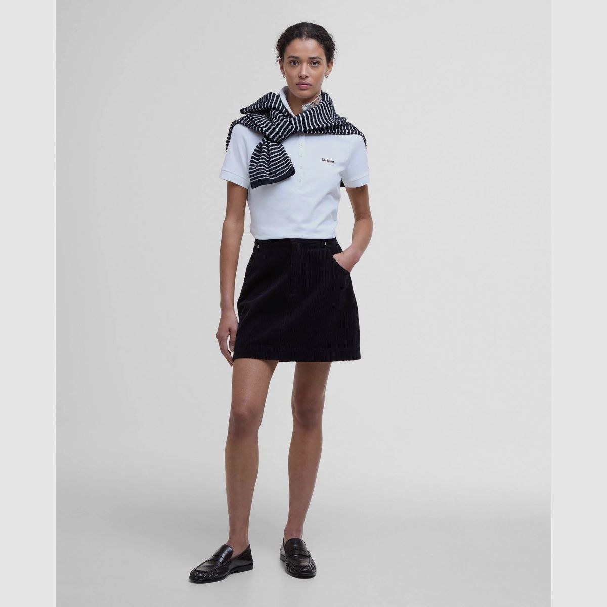 BARBOUR Poloshirt Portsdown White/ Hessian