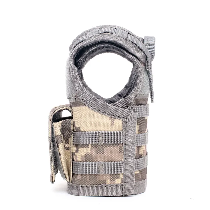 Mini Tactical Schutzweste mit Fronttaschen für Bierflasche / Weinflasche / Thermosflasche - Digital-ACU, Bild 4 von 7