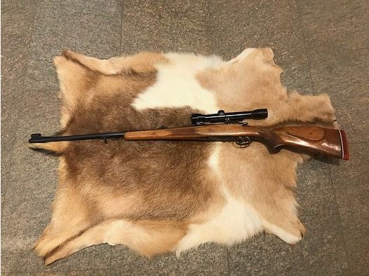 Mauser 98 bolt-action rifle caliber 10.3X60R ZF Hertel & Reuss 2-7X side sliding safety German set trigger SET