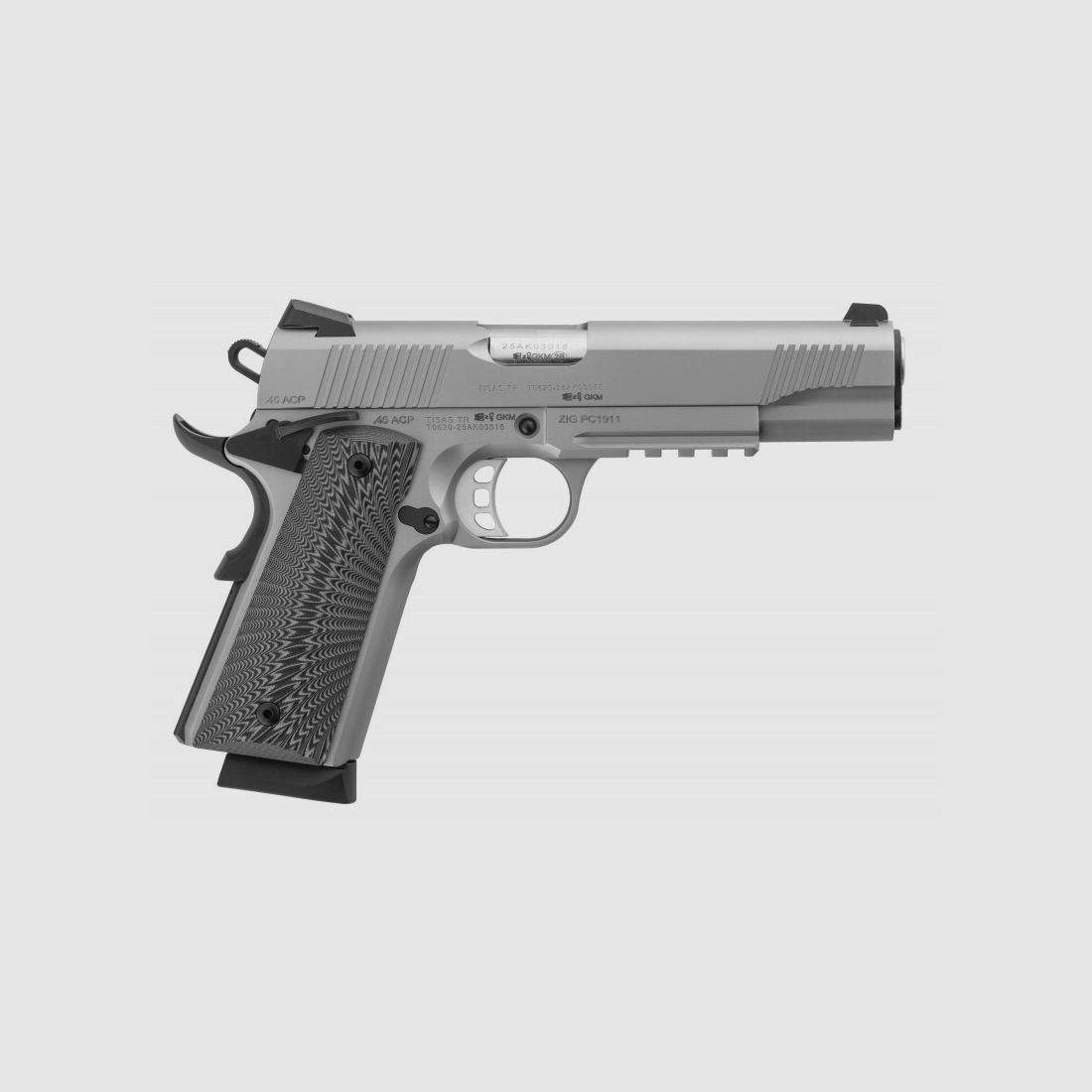 Pistola Tisas Zig PC 1911 Cal.9X19 Inox, imagen 3 de 4