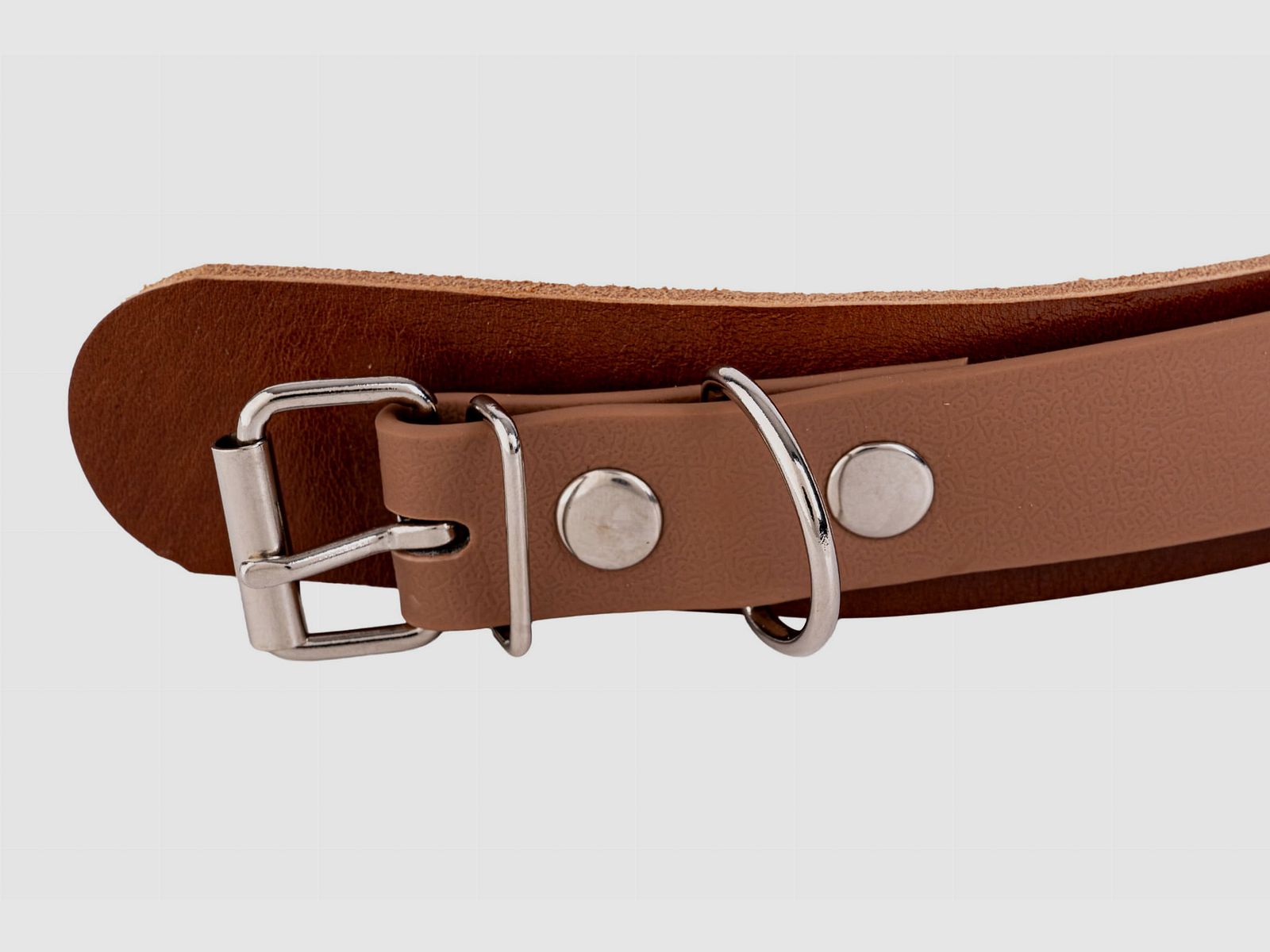 Schweißhalsung 38 mm Biothane + Leder 38–52 cm, Bild 3 von 3
