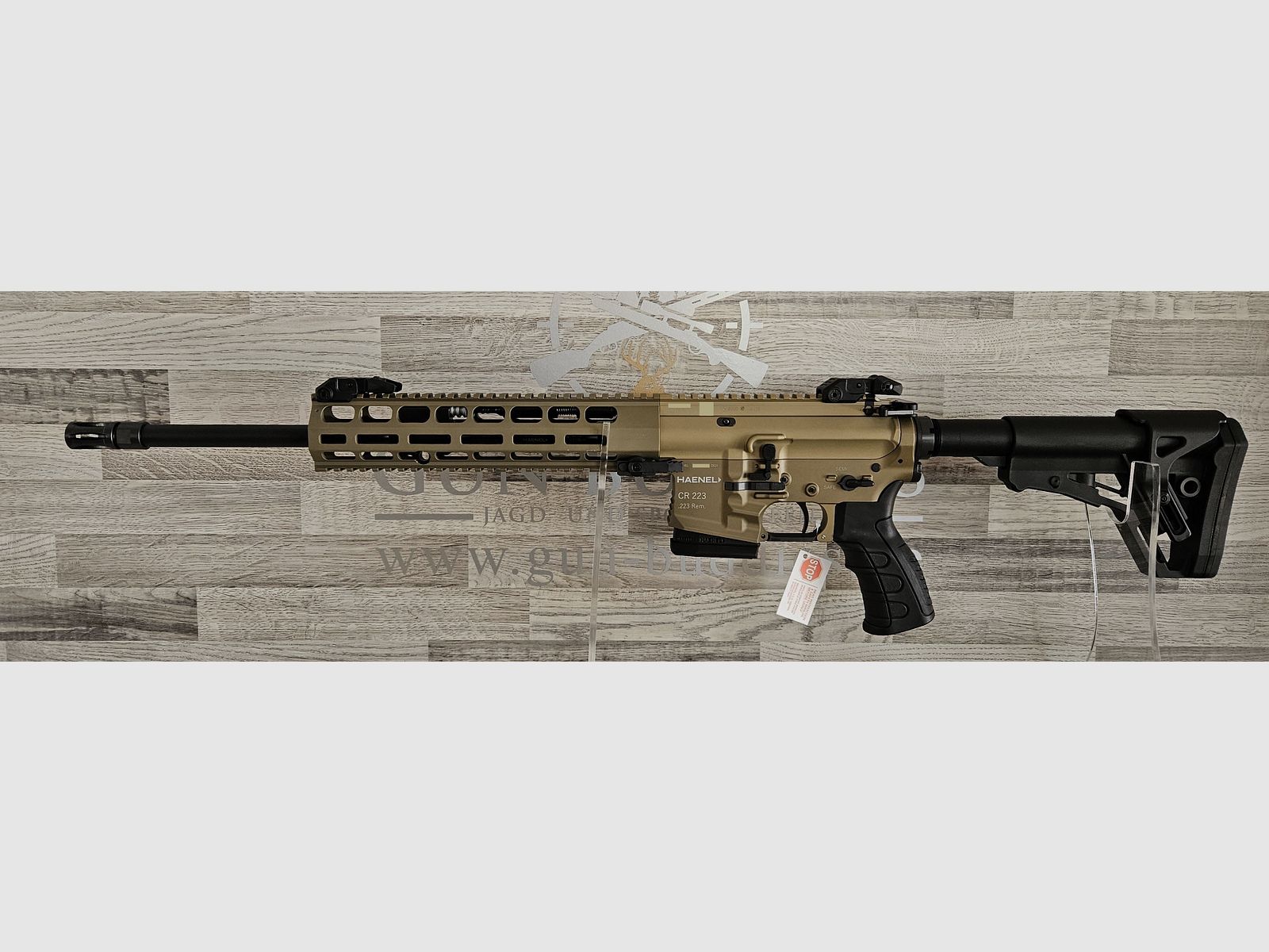 Haenel CR223 Sand 16,65" met Matchtrekker en lange handgreep .223Rem. - gratis verzending - Nieuwe producten van de vakhandel -