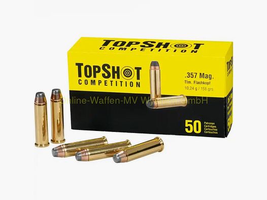 "Topshot" .357Mag -Tlm. Flachkopf- 158gr - 50St.