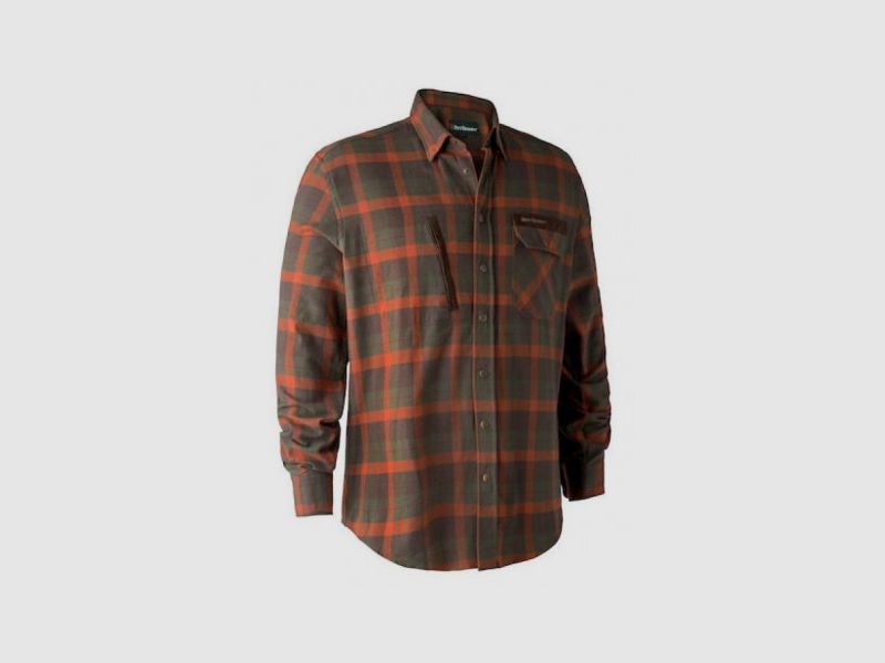 Deerhunter Hemd aus orange kariertem Flanell Modell Ethan Art.8438 48438 DEERHUNTER, Bild 1 von 3