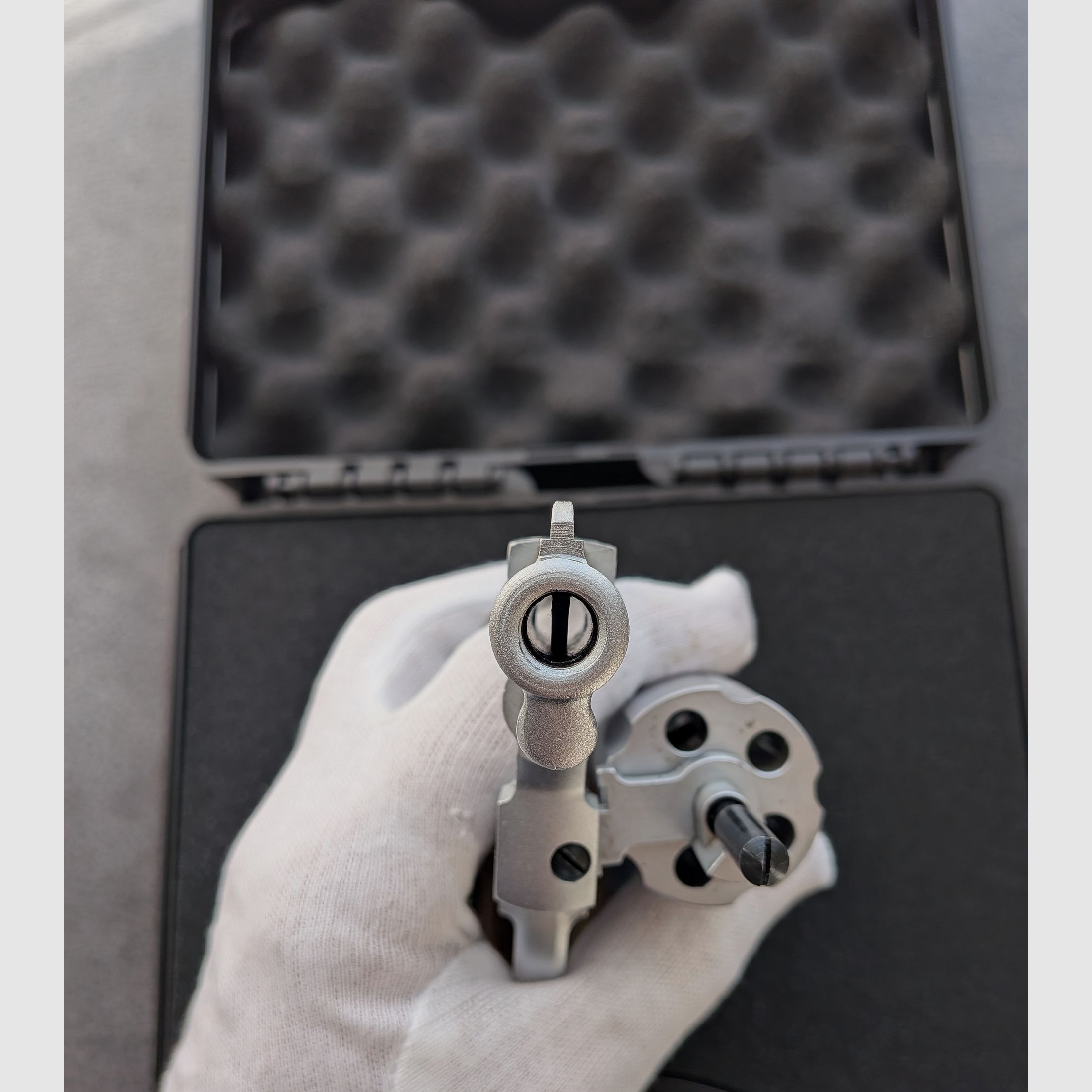 ME 38 Marshal - Revolver - PTB 203/2 - Nickel matt - 9mm Knall - Holzgriff - SSW