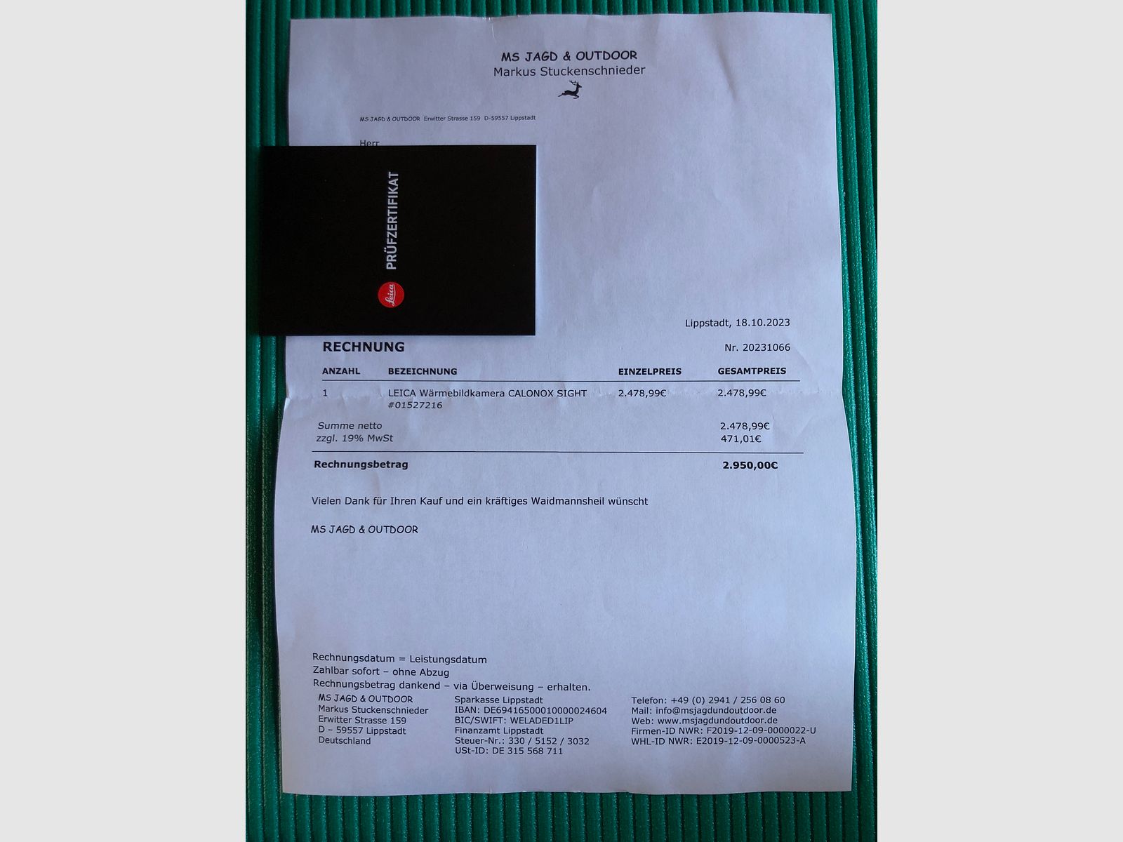 Leica Calonox Sight 50 500 Wärmebildvorsatzgerät