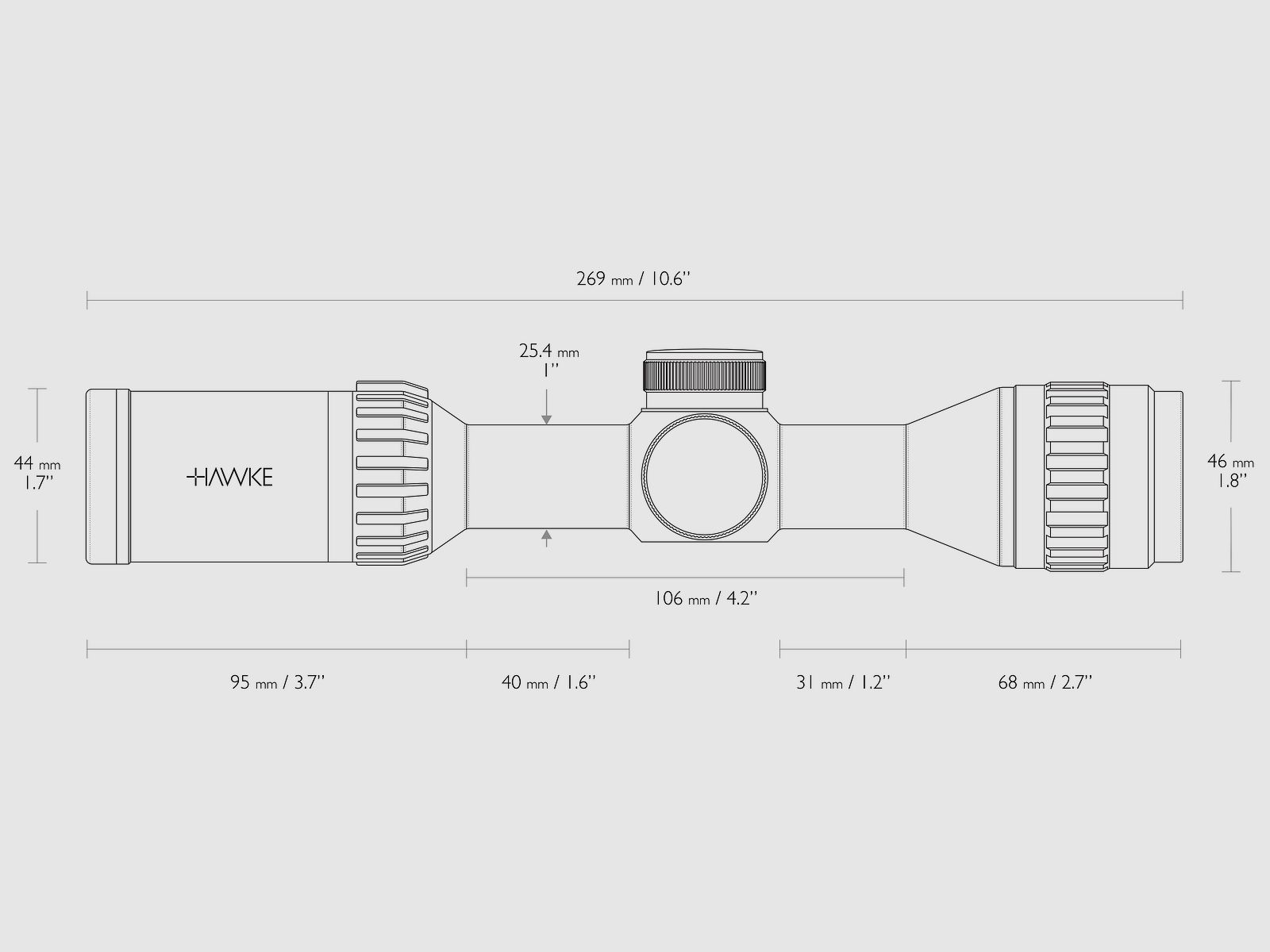 Hawke 13100 AIRMAX 2-7x32 AO AMX Luftgewehr Zielfernrohr