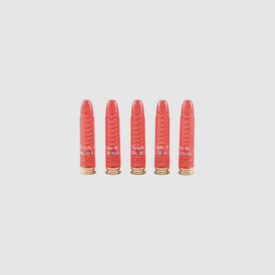 TRIPLE-K DELUXE SNAP DUMMY ROUNDS TRIPLE-K .30 M1 CARBINE, 5 CAPS PER PACK