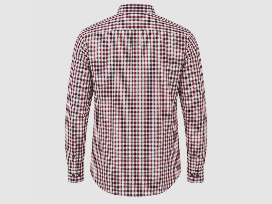 Chemise Gandja Vichy orange/blau Baumwolle M-3XL, Bild 4 von 5