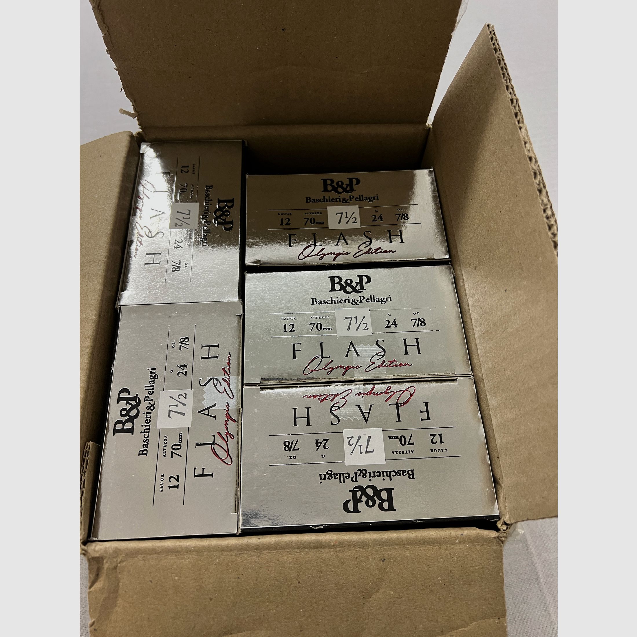 250 piezas Baschieri & Pellagri 12/70 4 BIS F2 Flash Trap 2,4mm 24g