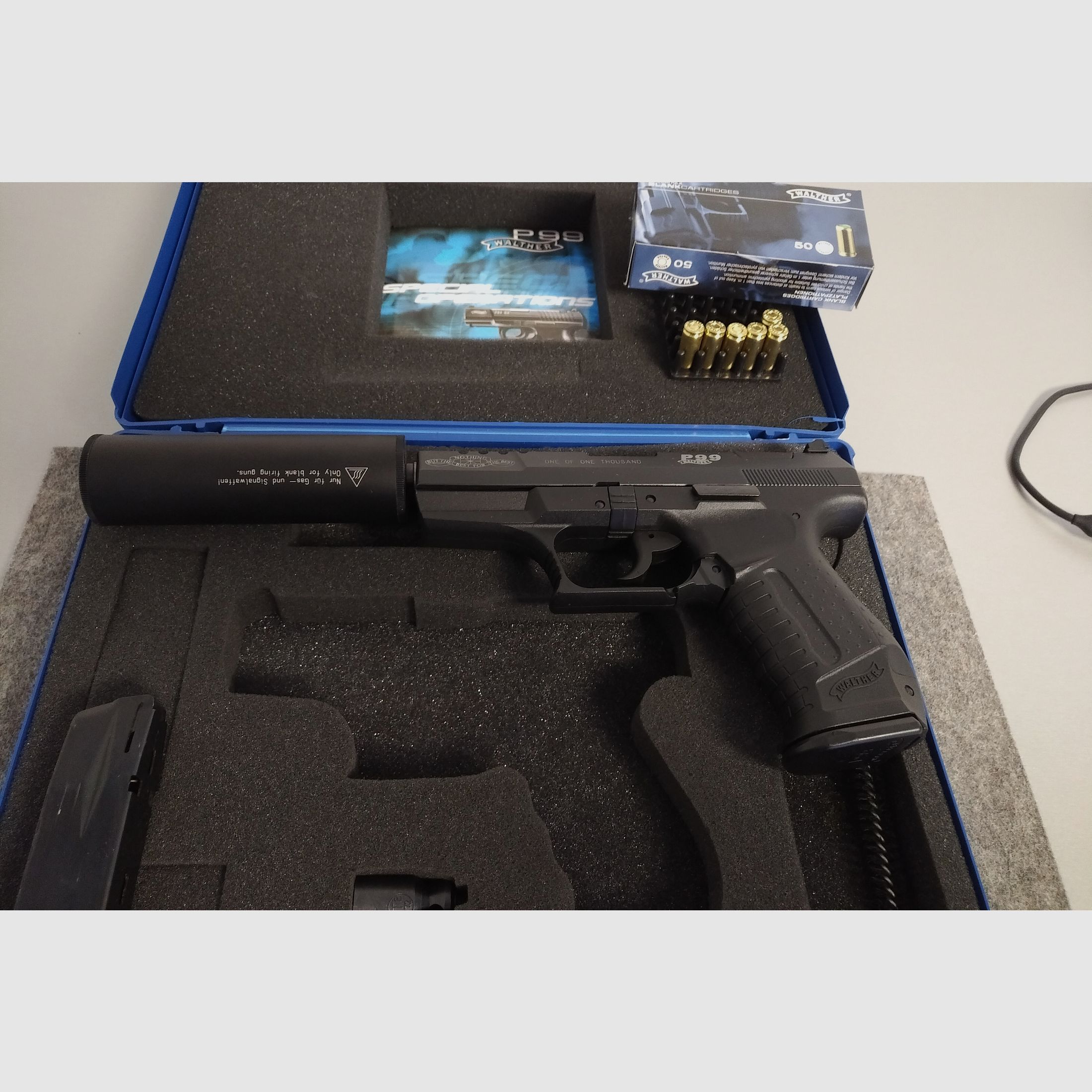 Walther 2006 P99 PAK Gas Signaal 007 Special Operations PTB 762 James Bond Beperkte Editie 0202/1000, afbeelding 7 van 13