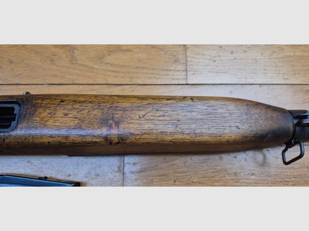 Zeer zeldzame USM2 geweer – De automatische versie (select-fire) van de USM1 – Gefabriceerd door INLAND in 1945 – Origineel kaliber .30 M1 (7,62×33) – Type T4/M2 wapen niet afgeleid van een omgebouwde USM1 – Uitstekende staat – TBE++ – Oorlogsgoed categorie A2 – ALLEEN EXPORT, afbeelding 17 van 41