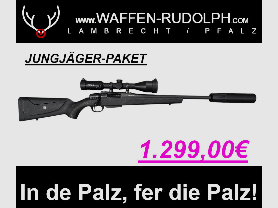 Brenner complete set, Brenner BR20 polymer stock in .308, including optics and suppressor NOT just for young hunters!