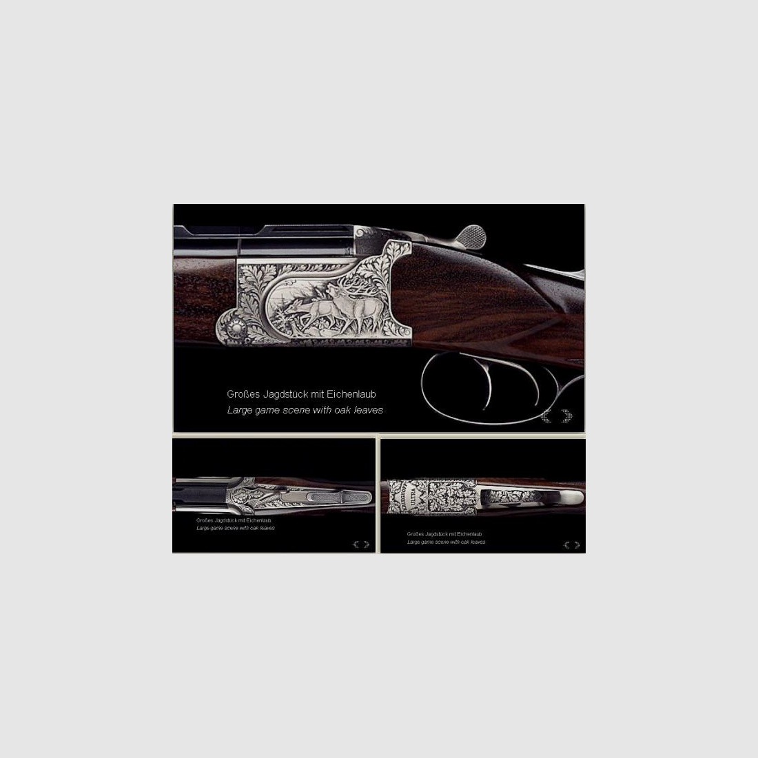 KRIEGHOFF Mehrpreis für Neuwaffe Gravur: 6 Gr. Jagd-Eichenlaub Optima-Ultra-Classic-Hubertus