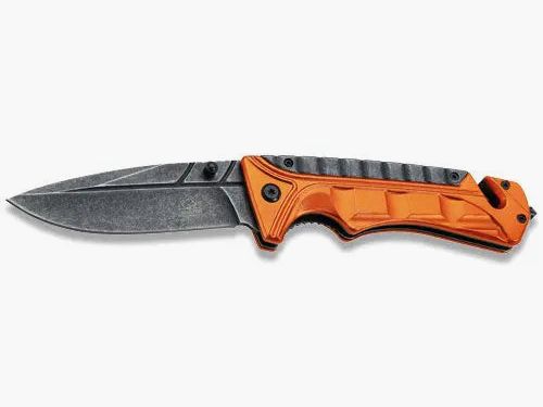 Cuchillo de rescate PUMA TEC de una mano (liner lock, AISI420, aluminio)