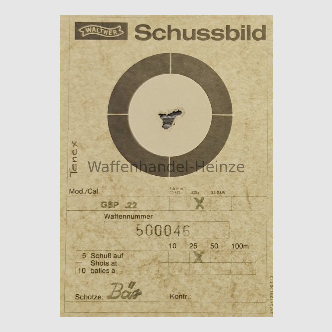 Walther GSP Jubiläumsmodell "25 Jahre GSP"