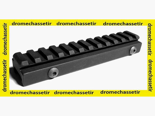 Rehausseur picatinny de 12,7mm de haut et 12,8cm de longueur , aluminium, noir