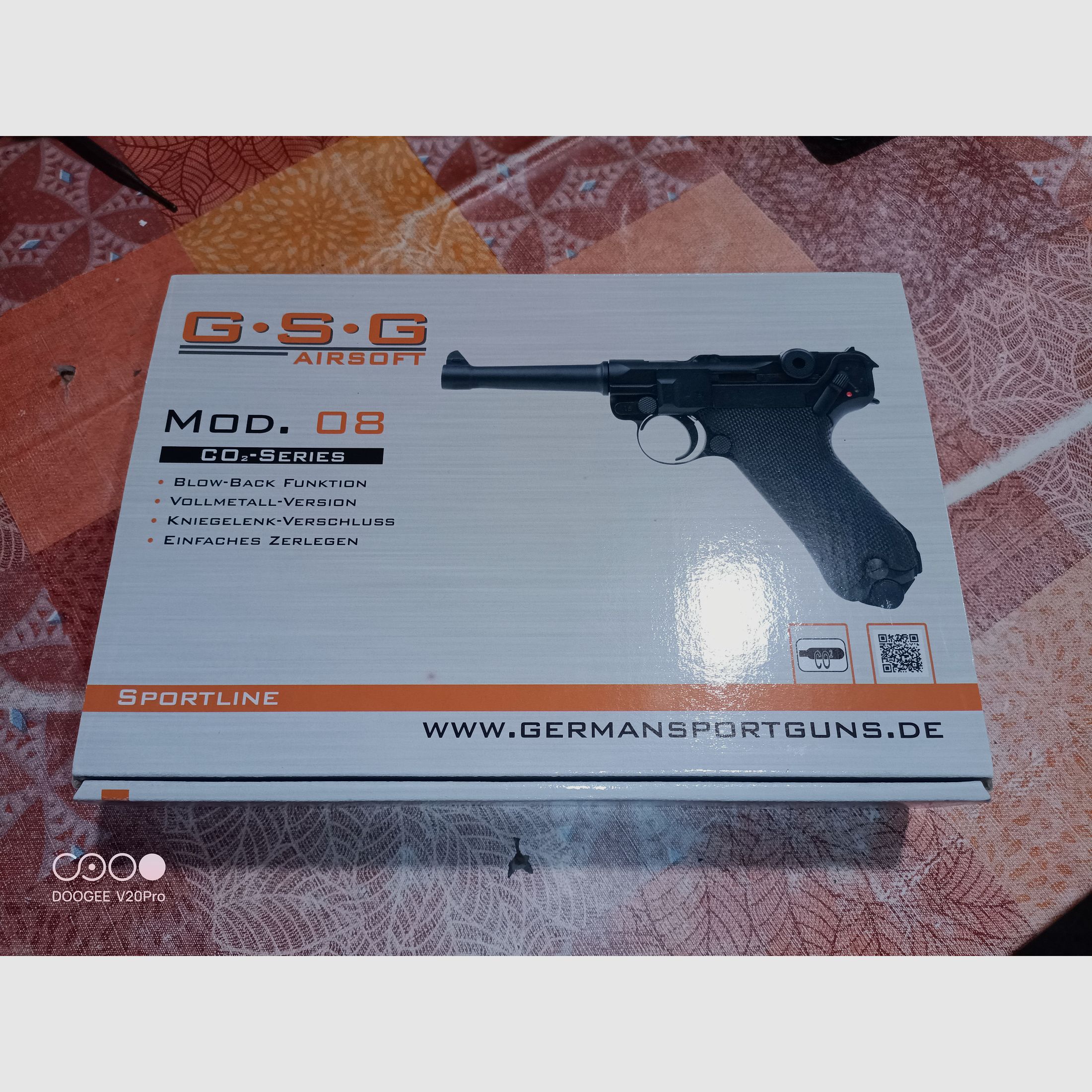 GSG   Airsoft Mod. 08  CO2   6mm BB   Blow-Back pełno metalowy