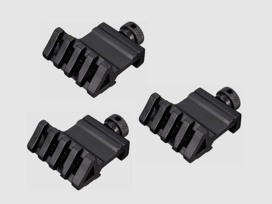 3 Stück - 45-Grad-Picatinnyschiene mit je 4 Slots