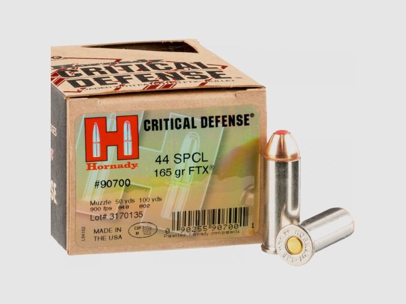 Hornady Critical Defense .44 S&W Special FTX 165 grs Revolverpatronen