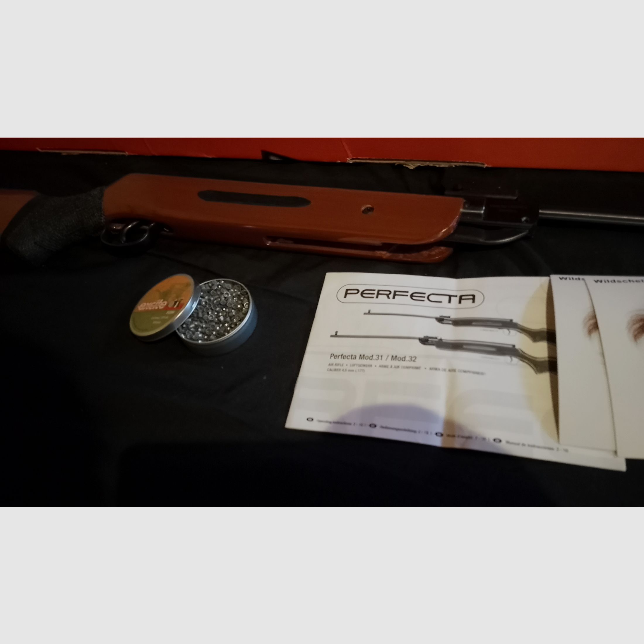 Nice Umarex perfecta oldschool air rifle 4.5mm .177 with Excite econ diabolo pellets and targets Optional with scope 4x28 Nikko
