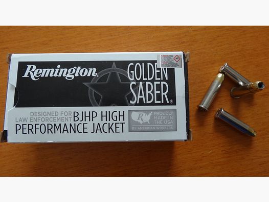 Remington 50 PATRONEN CAL. 38 Special+P - REMINGTON GOLDEN SABER BONDED HPJ 8,1 G - 125 GRS