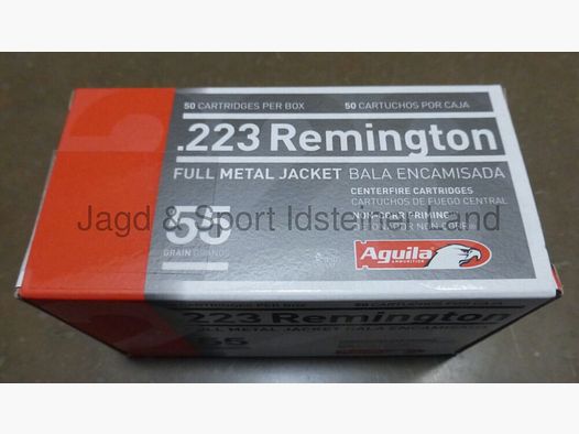 AGUILA 55grs, FMJ, 50 Patronen pro Packung
