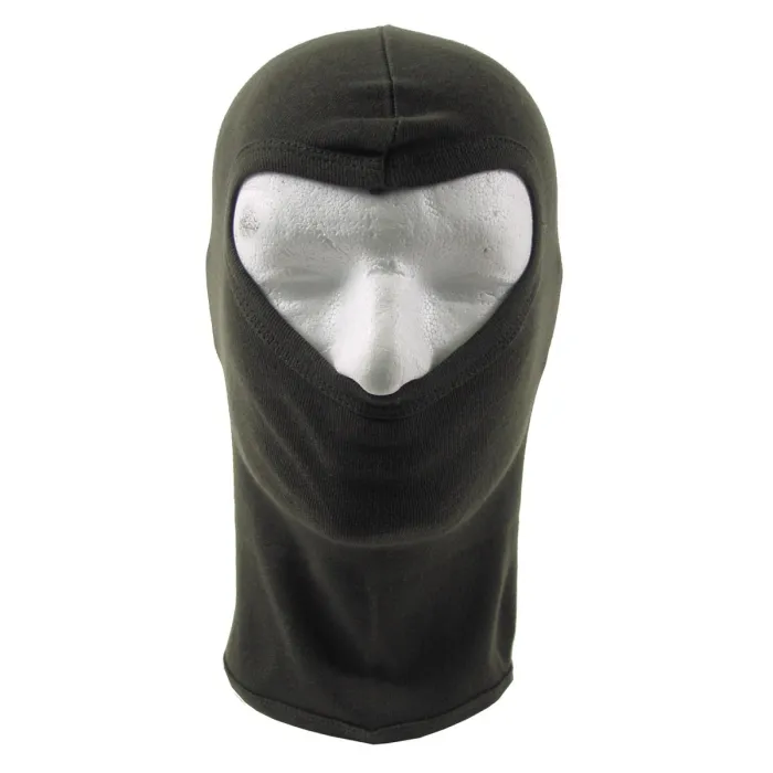 Sturmmaske / Balaclava - 1 Loch - dünn - Baumwolle - Oliv, Bild 2 von 2