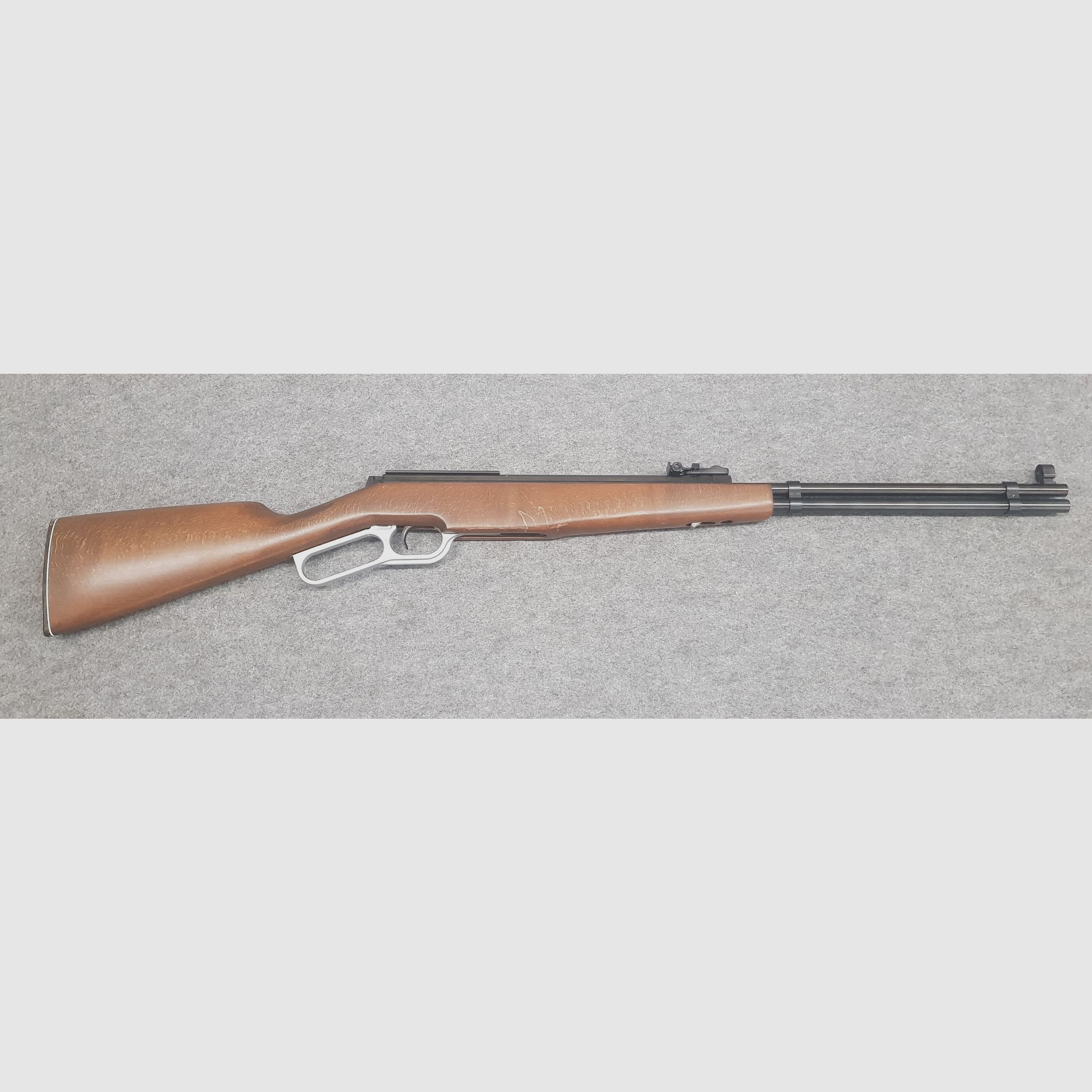 Con foglio pubblicitario e manuale d'uso !!! Raro fucile ad aria compressa Western a leva inferiore Haenel Mod. 580 in ottime condizioni, immagine 1 di 20