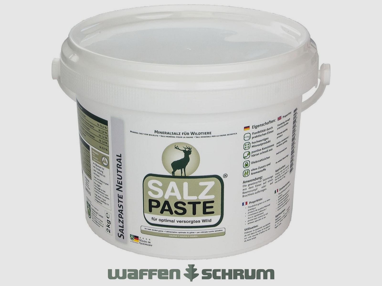 Pâte de sel Eurohunt DEUSA - neutre 2kg seau