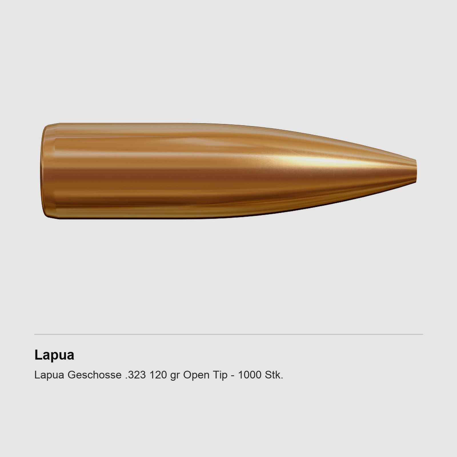Lapua Geschosse .323 120 gr Open Tip – 1000 Stk.