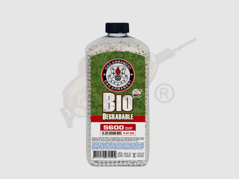 G&G Bio Precision Airsoft 0.20g (5.600 Stück) diameter 5,95mm - Desert