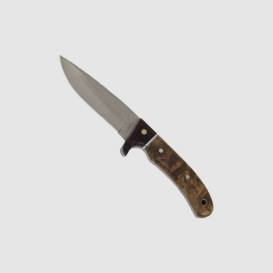 Hunting knife, root wood, leather sheath