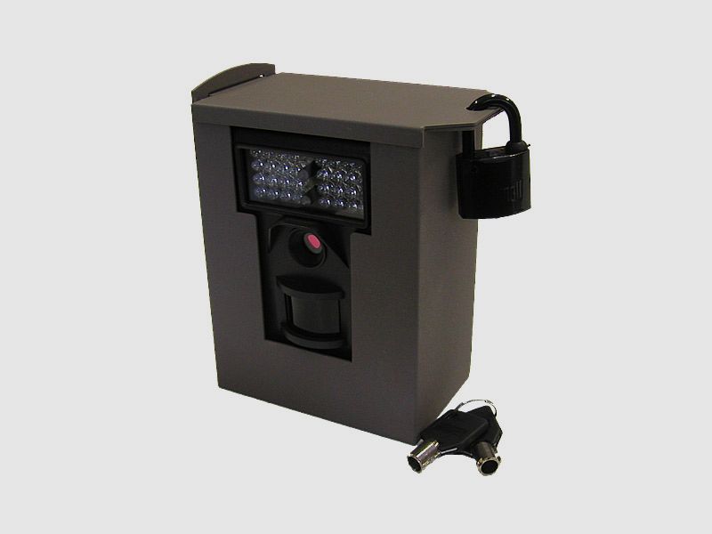 SchutzgehĂ¤use aus Metall fĂĽr Bushnell Wildkamera Trophy Cam