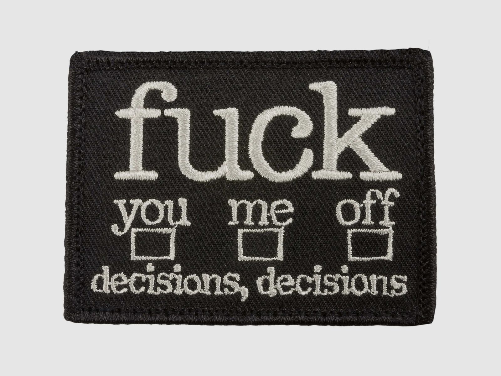 Café Viereck Café Viereck Patch Fuck decisions