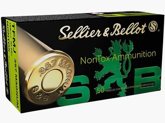 .357 Mag. TFMJ NonTox 10.2g/158grs. Sellier & Bellot